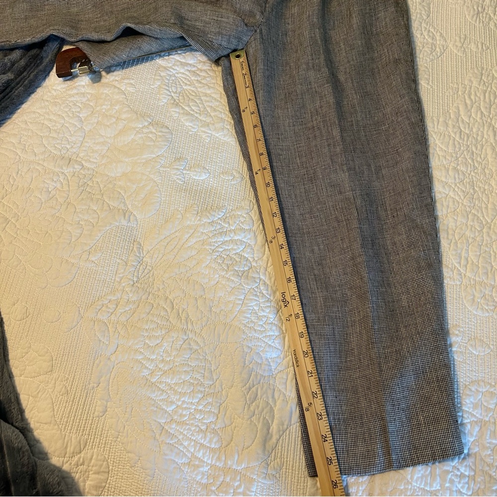 Talbots Petites Irish Linen Houndstooth Dress Pants. Size 8. - Picture 9 of 12